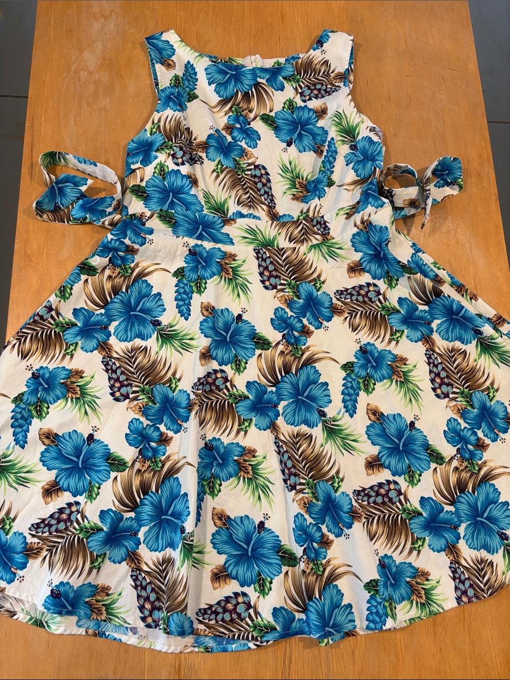 Acevog Blue Floral Summer Dress
